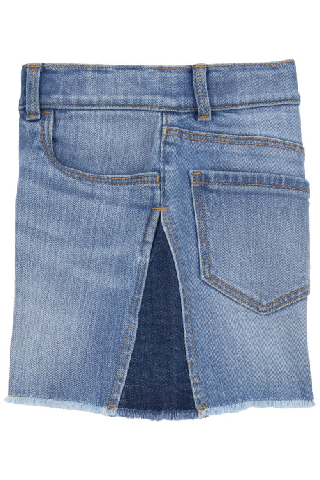 Short jean con piezas laterales Sin color