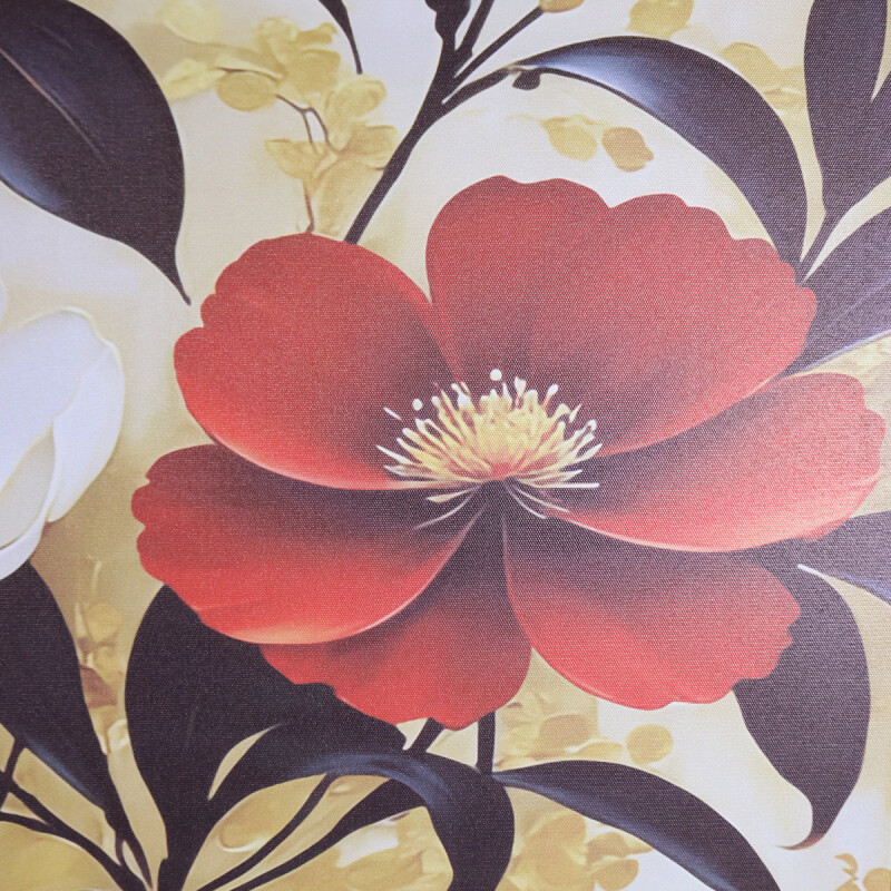 CUADRO DEC FLORES ROJAS/BCA 60X90CM Unica