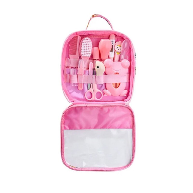 Set Higiene Bebé Cuidado Salud Kit 14 Piezas Completo Color rosa