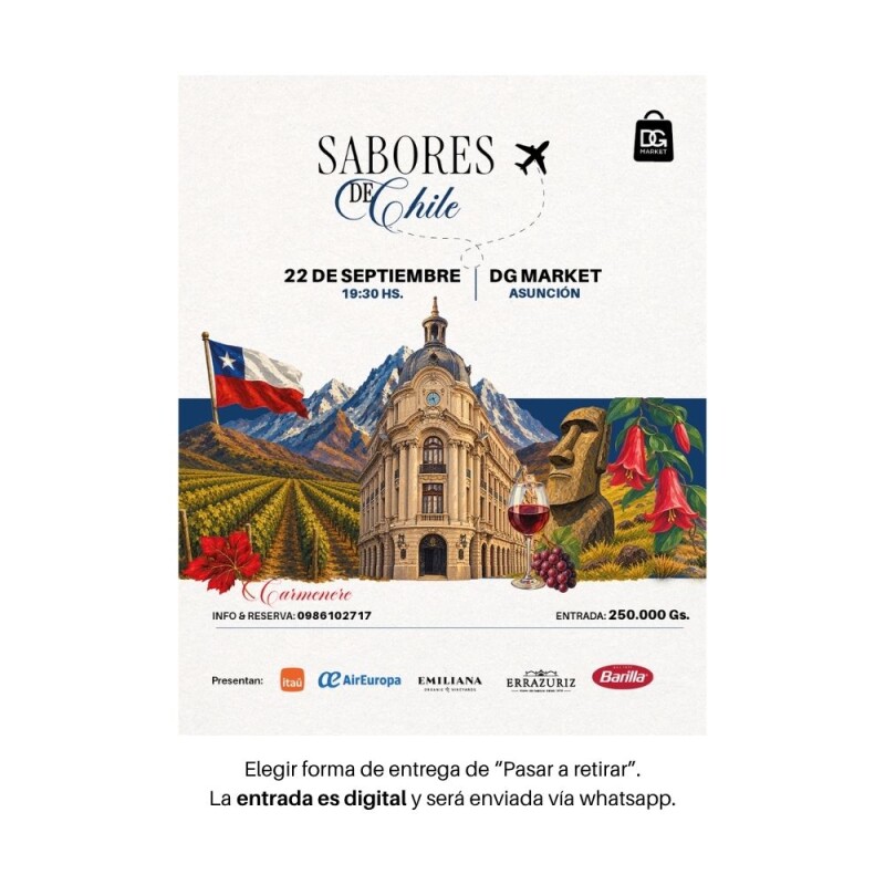 Entrada Sabores de Chile | 22 de septiembre Entrada Sabores de Chile | 22 de septiembre