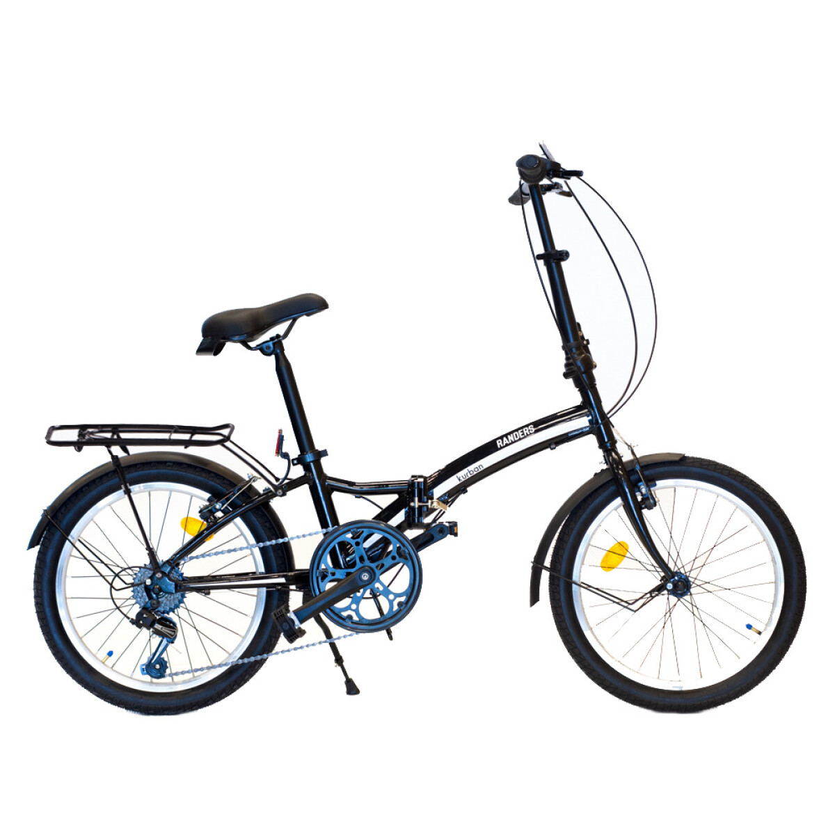Bicicleta Plegable cuadro aluminio rod 20 y cambios Shimano - Negra 