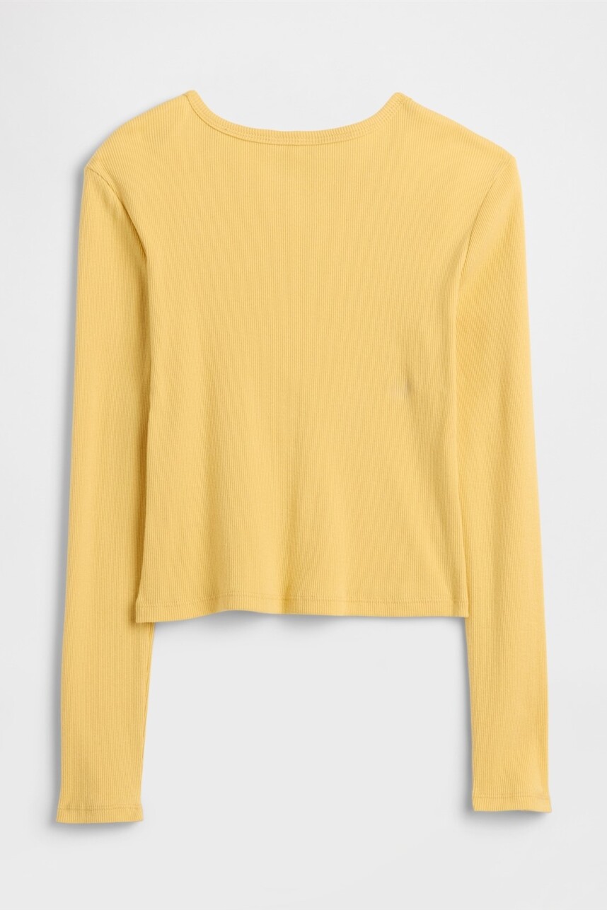 Remera Rib Niña French Almond