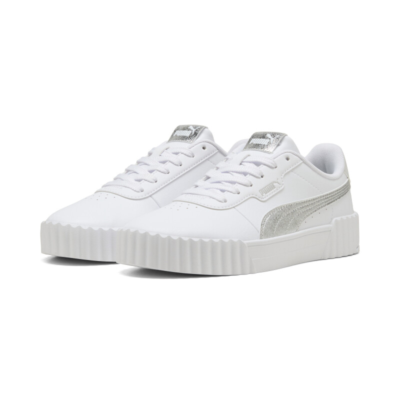 Championes PUMA Carina 3.0 Metal.Whisper Mujer 404511 01 Blanco-plata