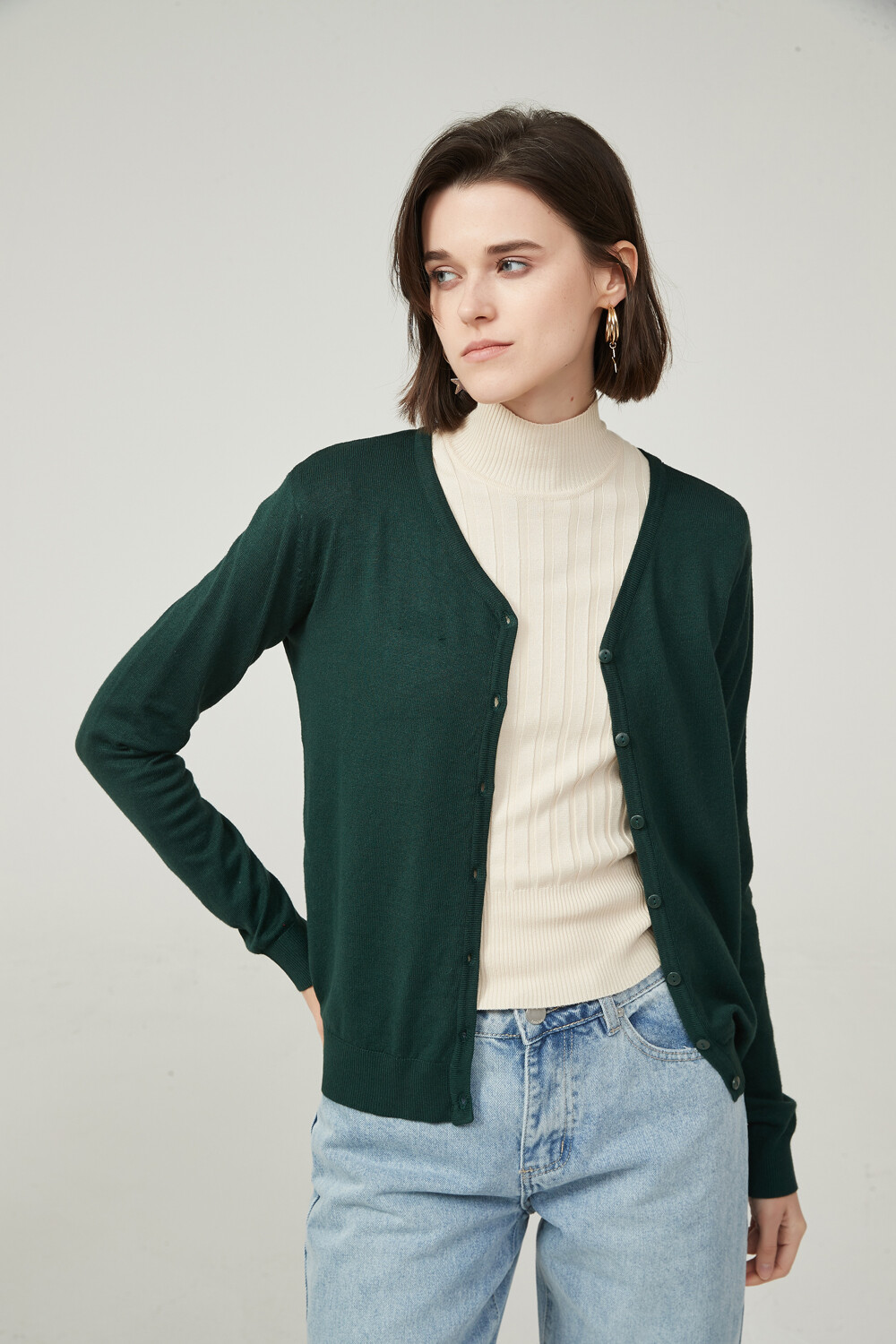 Cardigan Stratford Verde Ingles