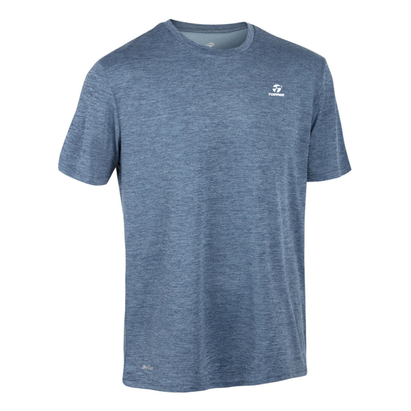 T-SHIRT BASIC BOYS TRNG negro AZUL FUSIÓN MELANGE