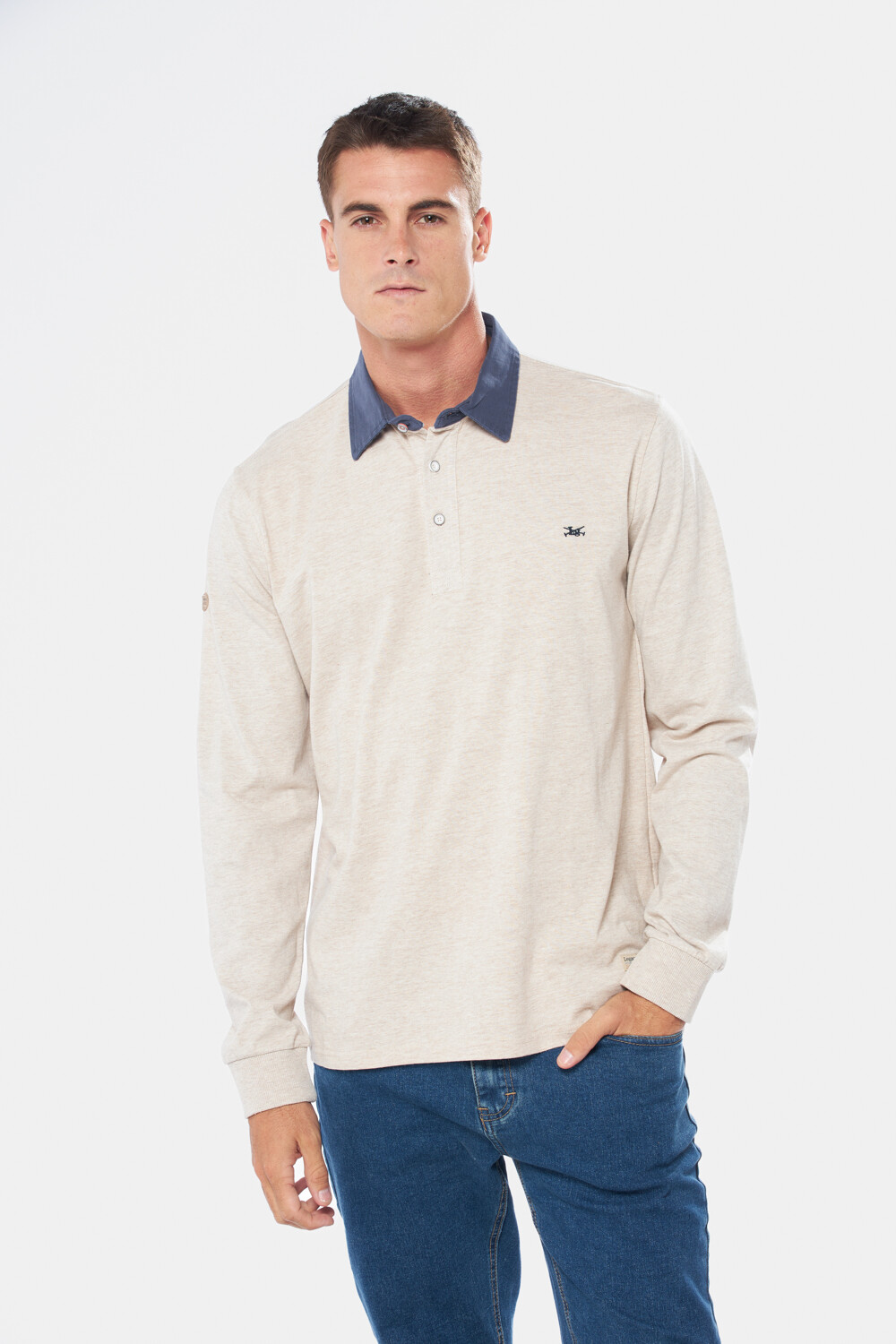 REMERA POLO LISA Beige