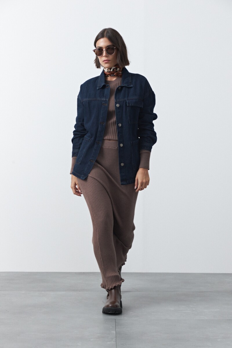 FALDA ROBINE Marrón oscuro