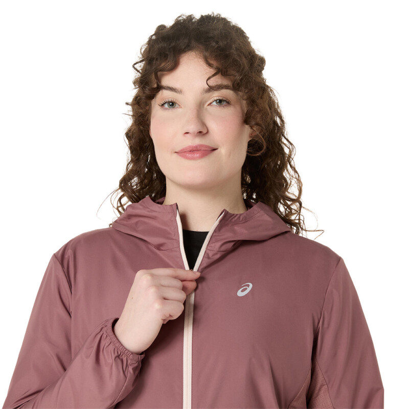 Casaca Running Silver Mujer Rubble Red