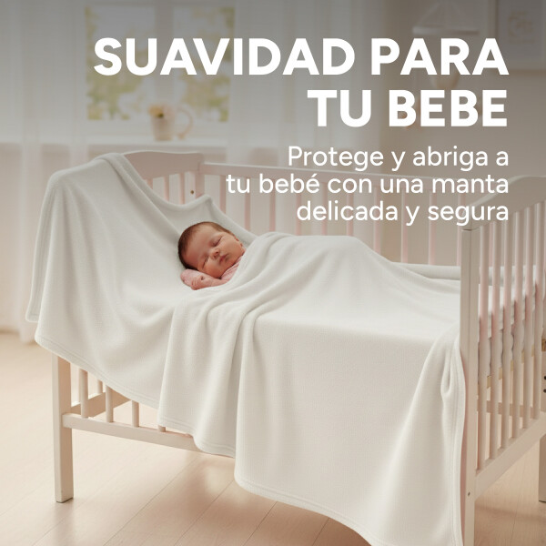 Manta Polar 1 Plaza 180x130Cm Polyester Suave Compacta Color Blanco