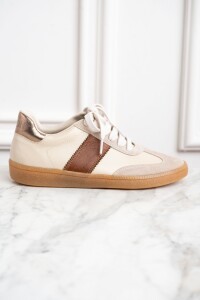 Zapatilla Combinada Cuero Nácar
