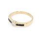 Anillo en oro 18k, brillante y zafiros carré Anillo en oro 18k, brillante y zafiros carré