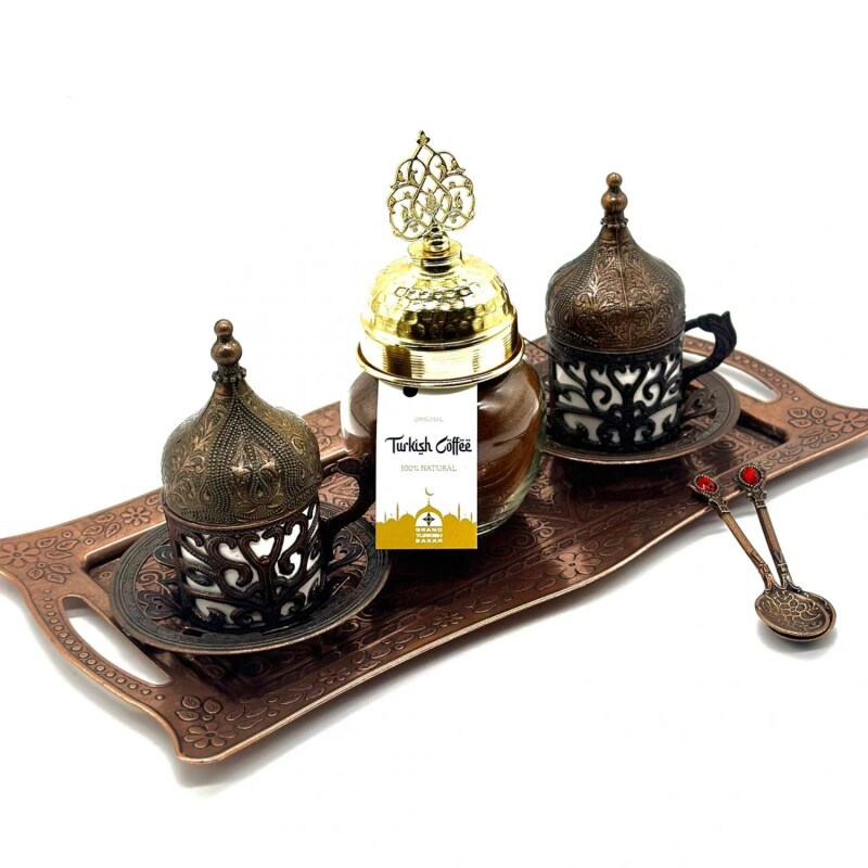 Set de café para dos personas en dorado COBRE