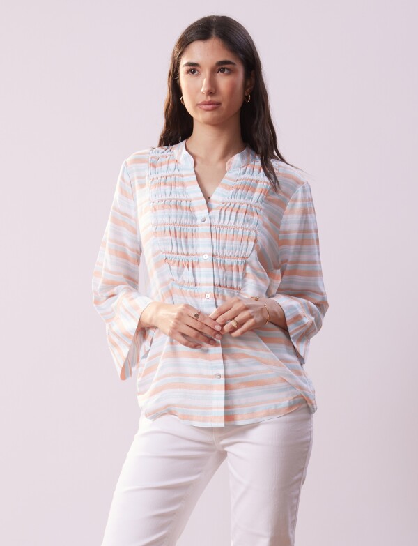 Blusa Lurex Lineas MULTI/BLANCO