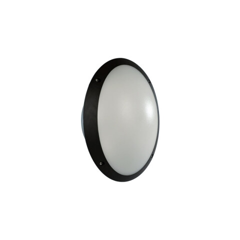 Plafón LED oval negro IP66 E27 330x230mm MADDI 1V3 FL0450