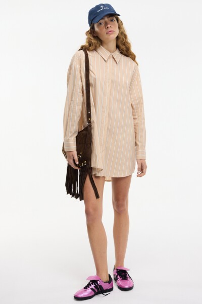 CAMISA RAYAS Beige