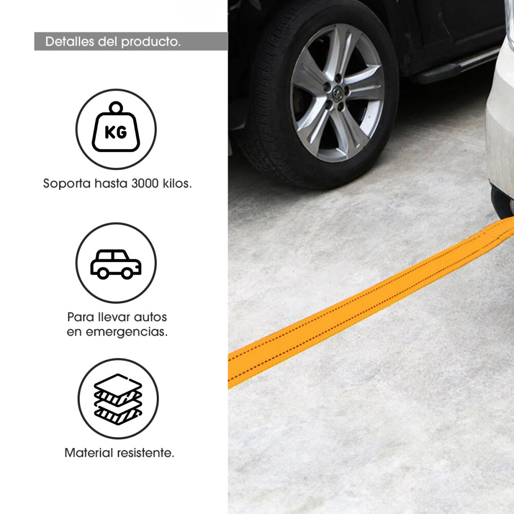 Linga Auto Soga Remolque Plana Tela 2,85 M 3000 Kg Gancho Linga Auto Soga Remolque Plana Tela 2,85 M 3000 Kg Gancho