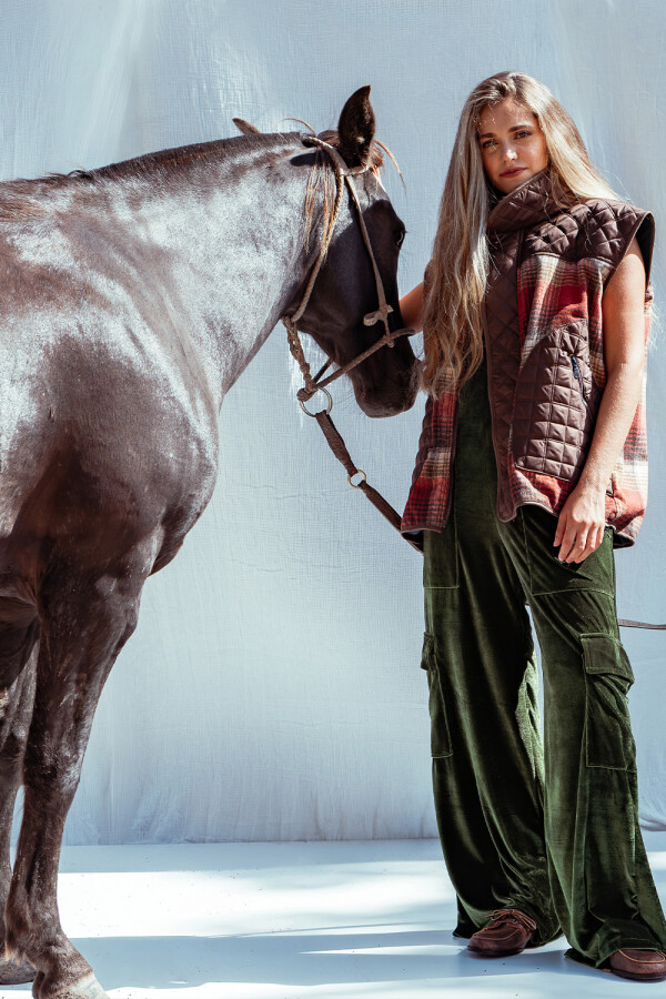 Saddle vest Rojo / Chocolate