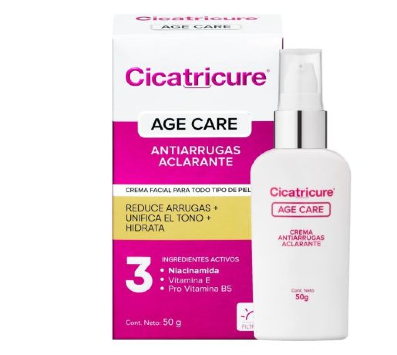 Cicatricure Age Care Crema Facial Antiarrugas Aclararte 50ml – Rejuvenecimiento y Luminosidad