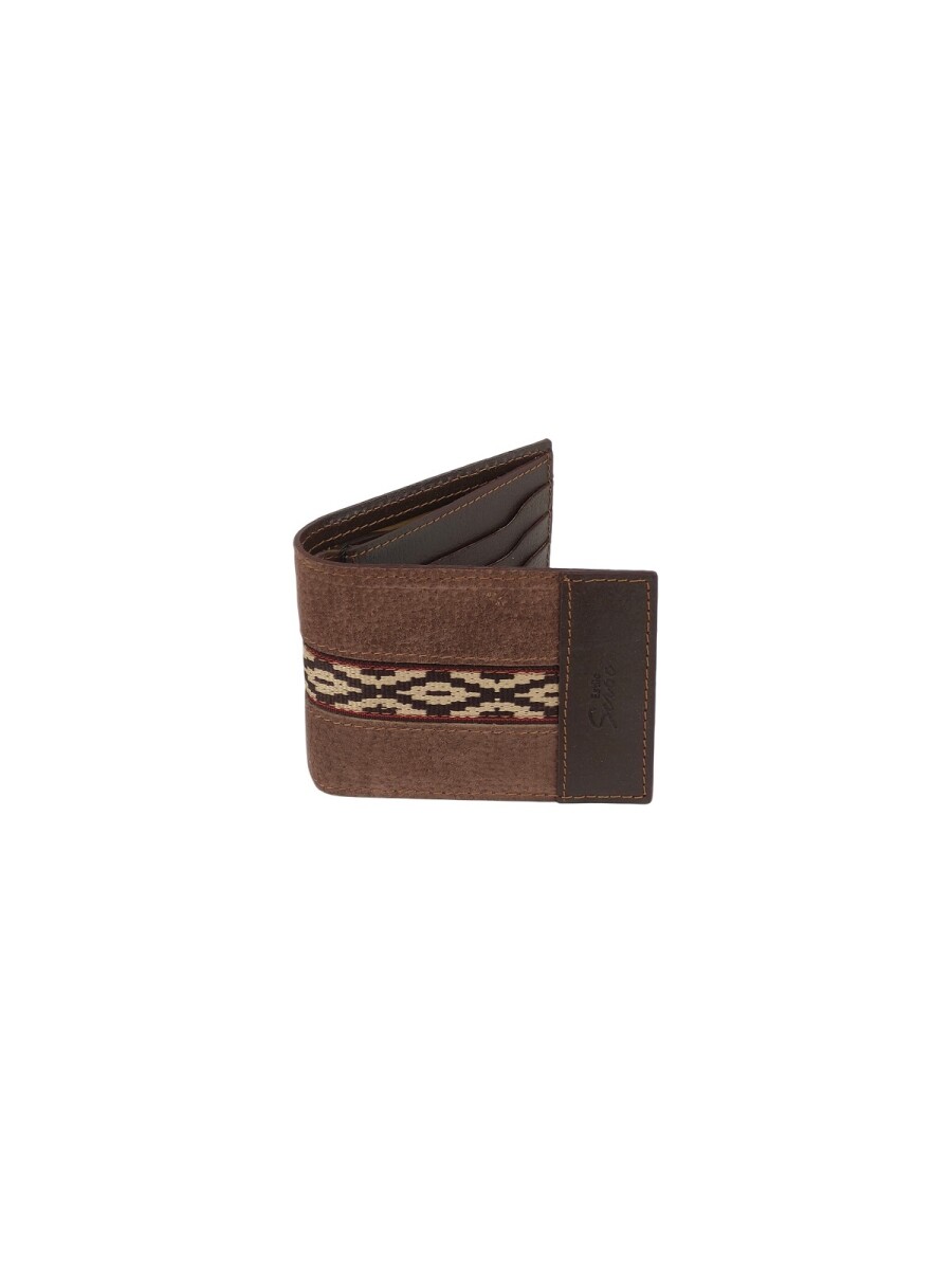 billetera de cuero al corte - Chocolate 