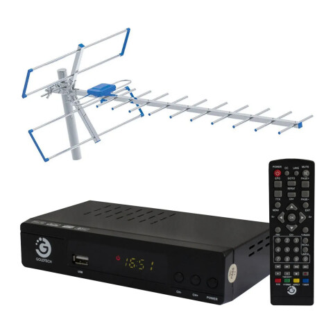 Antena Ledstar Ltv-2515 + Sintonizador De Tv Digital ltv-view PK SINTONIZADOR + ANTENA LTV-006