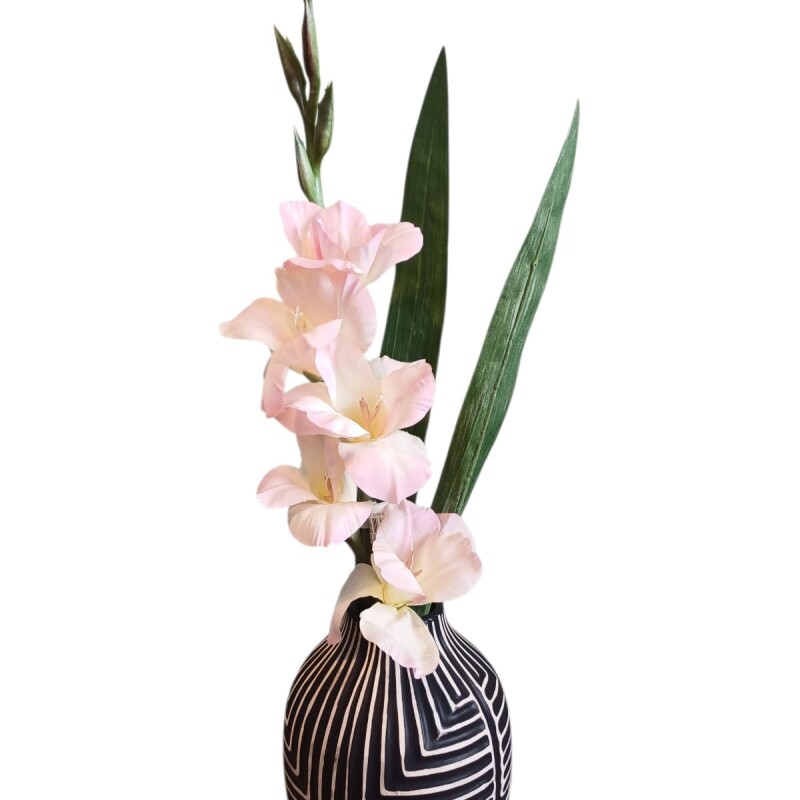 FLORERO CERAMICA GOTA NEGRO Y CRUDO FLORERO CERAMICA GOTA NEGRO Y CRUDO
