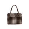 BOLCARRL Bolso De Mano Grande Para Carry On Baggu - Blurred Gingham Brown