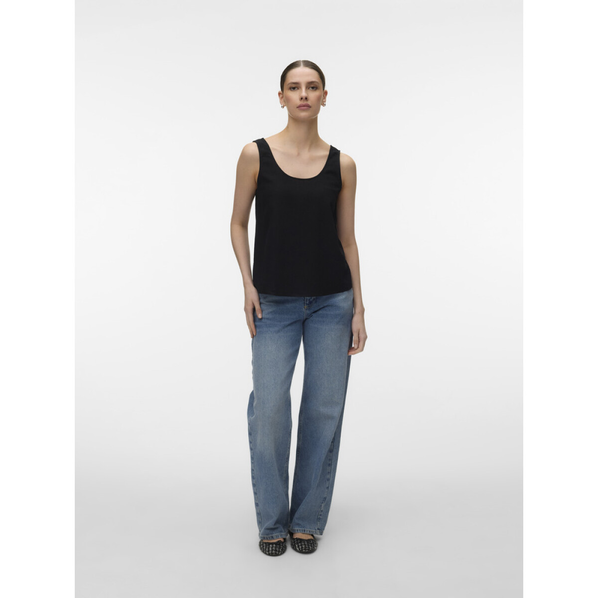 VMMYMILO S/L TOP WVN GA - BLACK 