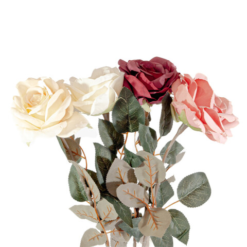 IVA_OFF Flor artificial rosa 4 colores 60cm Iva_off Flor Artificial Rosa 4 Colores 60cm