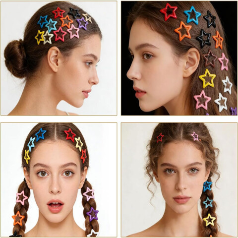 Broches pinzas para el cabello estrellas Broches Pinzas Para El Cabello Estrellas