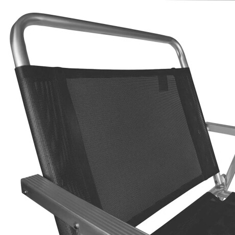 Reposera Silla Alta Plegable en Aluminio Mor Oversize Negro