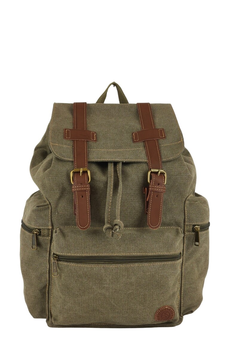 Mochila grande con bolsillos Verde