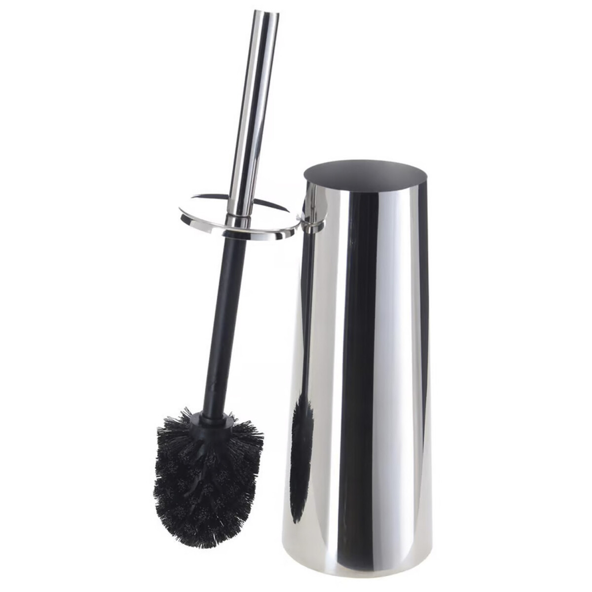 Escobilla con recipiente para inodoro en metal Just Home Collection 