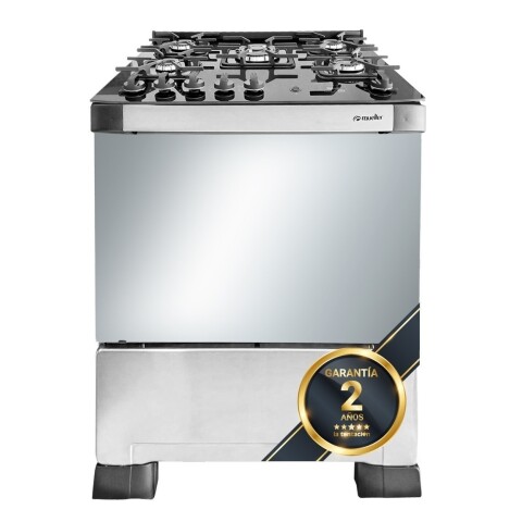 Cocina Mueller Decorato Vetro G3 5h Grill Timer Gas Envasado - Inox Cocina Mueller Decorato Vetro G3 5h Grill Timer Gas Envasado - Inox