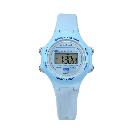 Reloj Mistral Deportivo Silicona Celeste 0