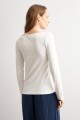 Remera escote bote blanco