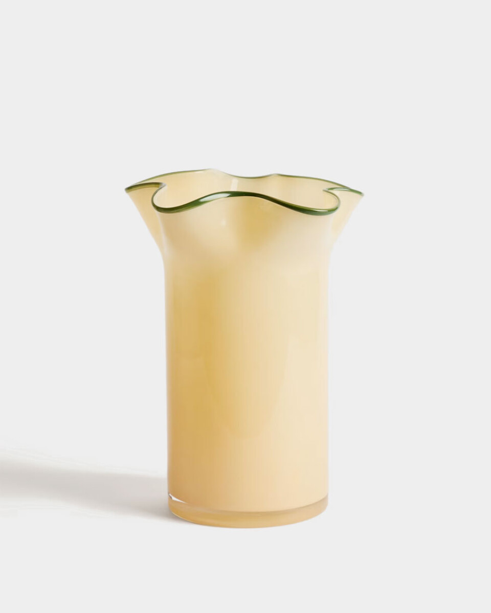 Jarrón Endasi de vidrio amarillo - 31 cm 
