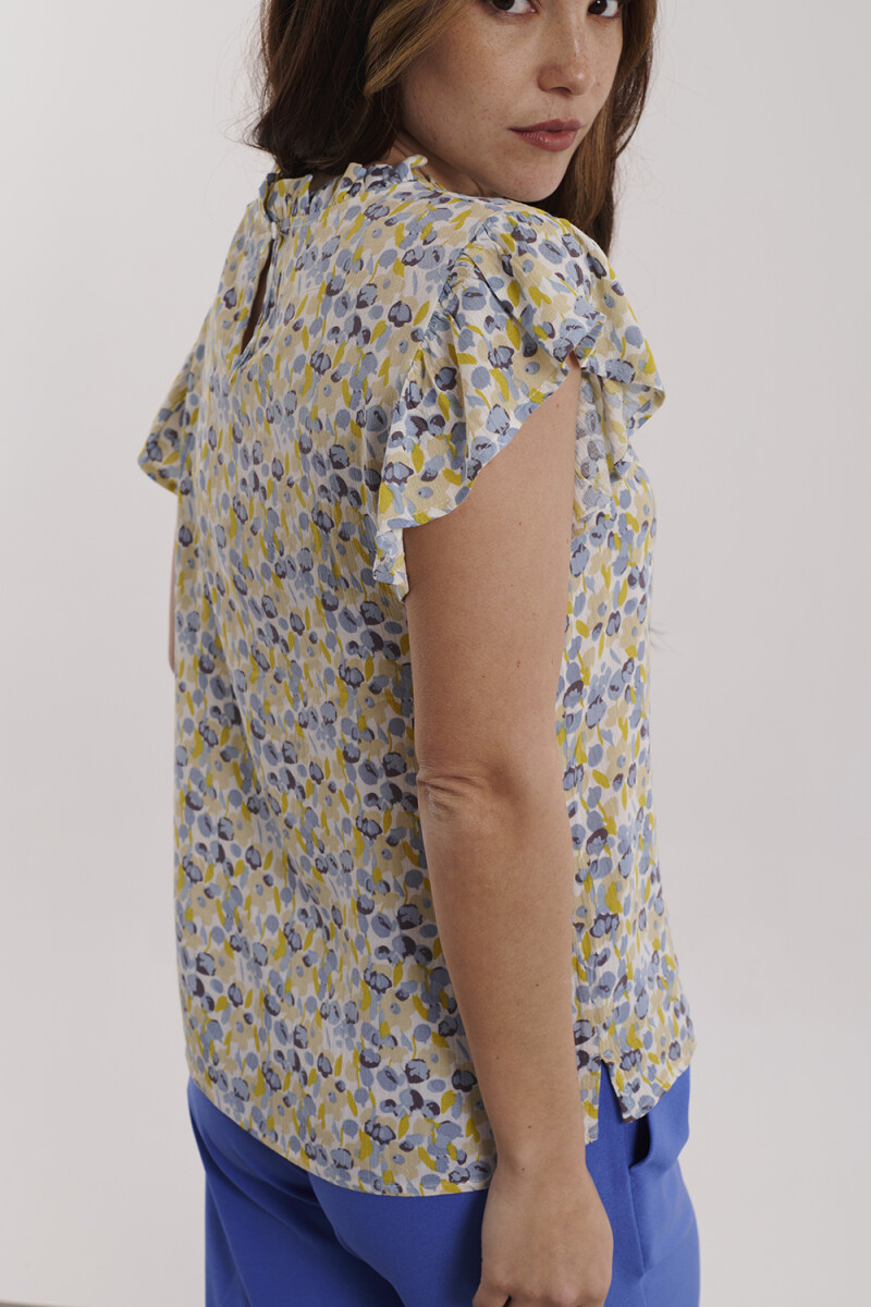 BLUSA MARIA ESTAMPADO FLORES AMARILLAS