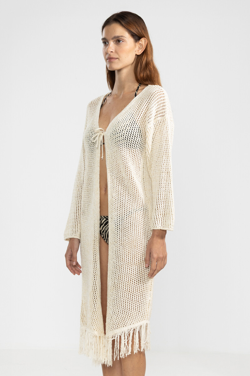 FRINGES CARDIGAN Cream
