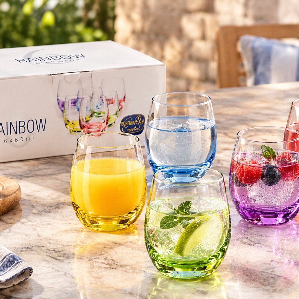 Set vasos Rainbow color 300 ml x6 BOHEMIA Set vasos Rainbow color 300 ml x6 BOHEMIA