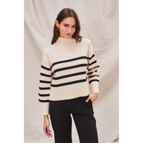 Polera Rayada Raya Negro