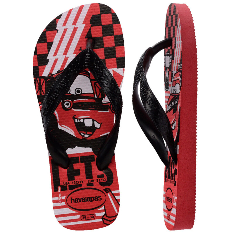 Sandalias de Niño Havaianas Disney Cars Rojo - Negro