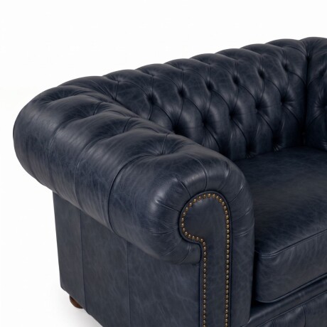 Sofá Chesterfield Novo - Cuero Básico - 1 cuerpo Negro - (Preventa)