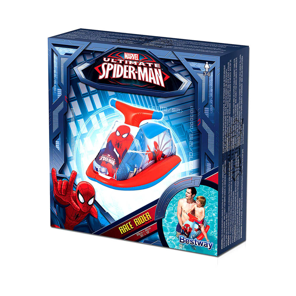 Moto Inflable 89 x 46 cm con caja - Spiderman 