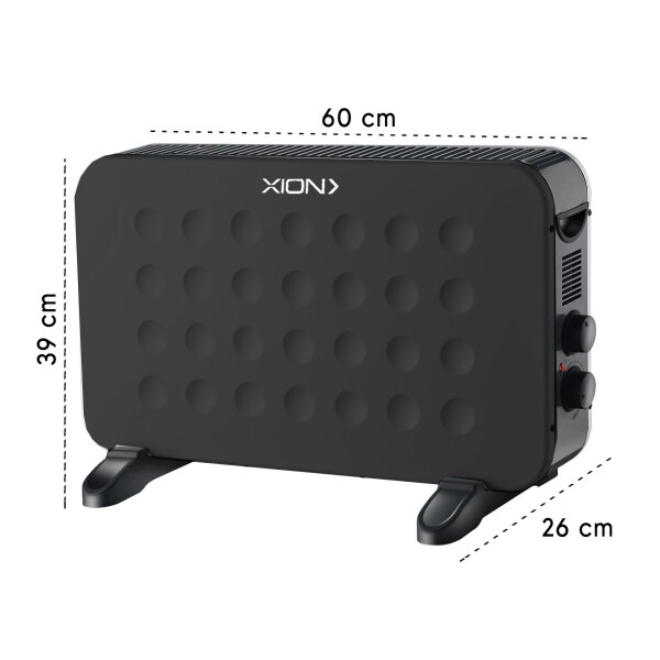 Caloventilador De Piso Xion Xi-es116 NEGRO
