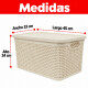 Caja simil ratán 25 lts BEIGE