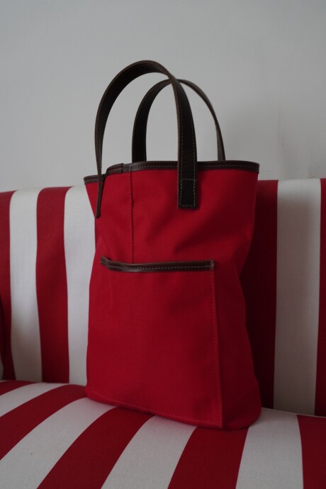 Matera Lona Chocolate / Rojo