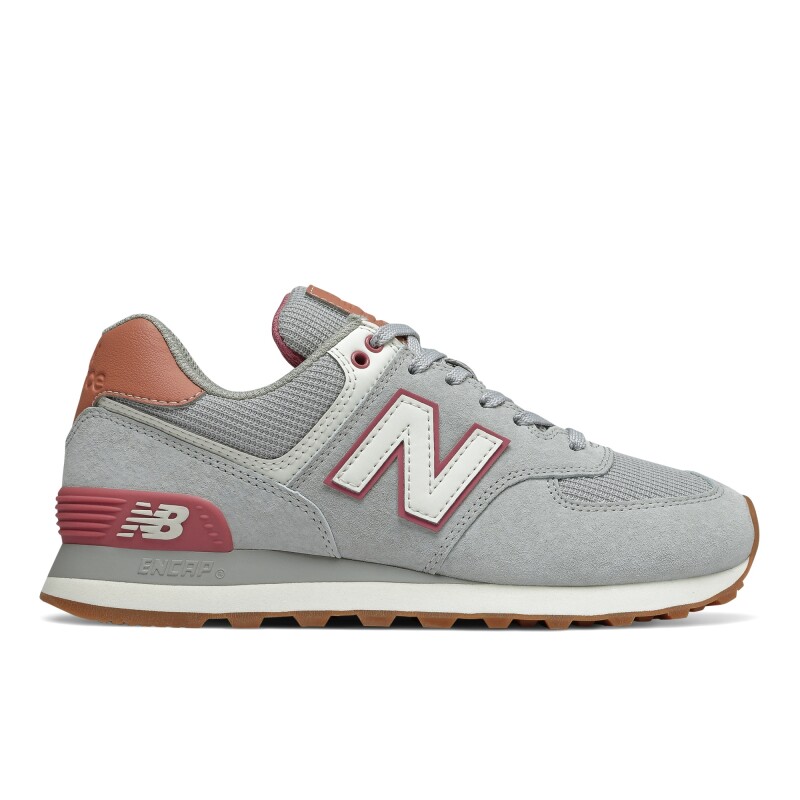 Championes New Balance de Dama - WL574BCZ GREY/PINK