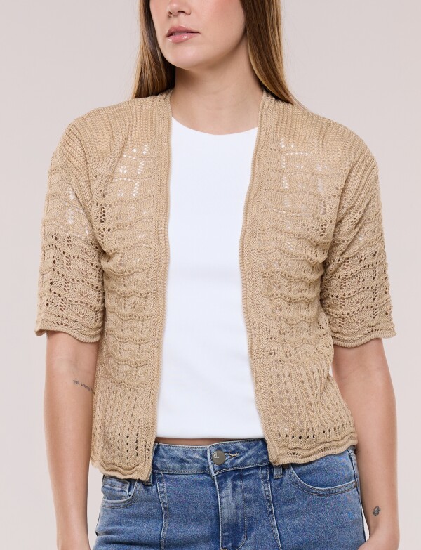 Bolero Tejido Calado BEIGE