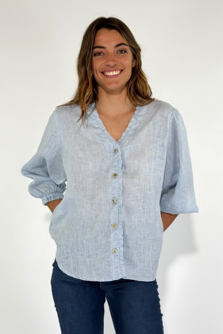 CAMISA FELICIANA Celeste