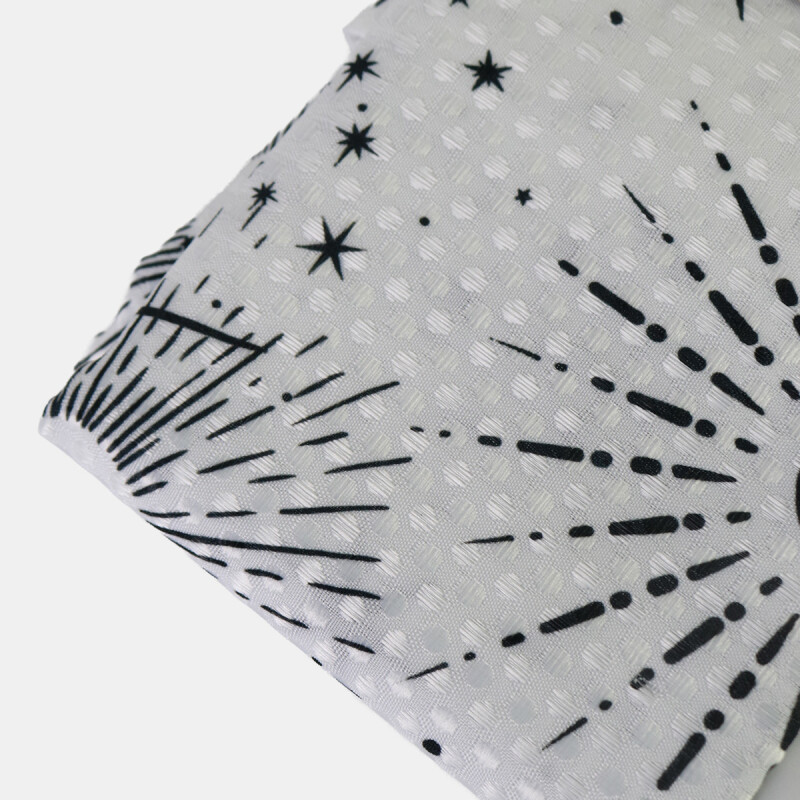 CORTINA DIS NEGRO DOBBY 178x183cm p/BAÑO Unica